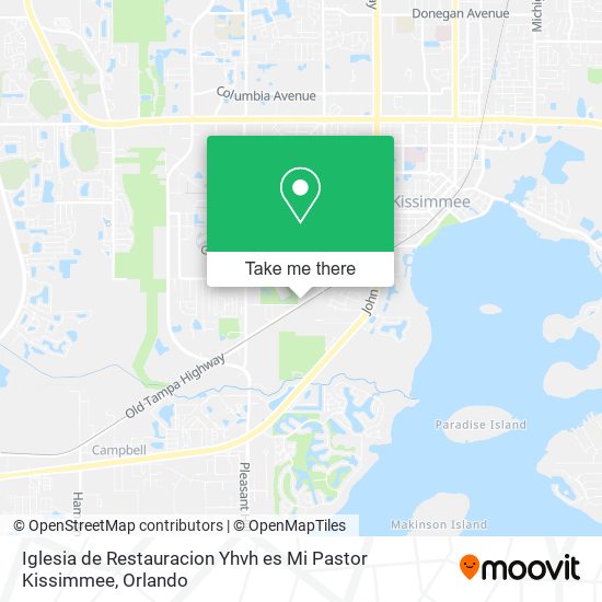 Iglesia de Restauracion Yhvh es Mi Pastor Kissimmee map