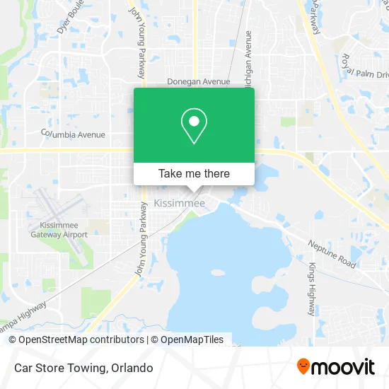Car Store Towing map