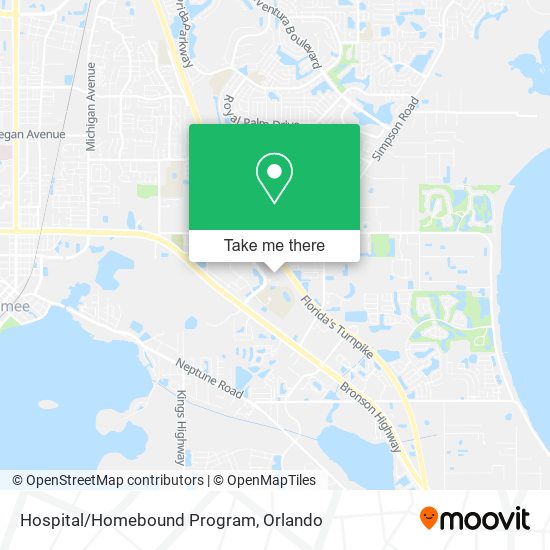 Hospital/Homebound Program map