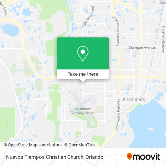 Nuevos Tiempos Christian Church map