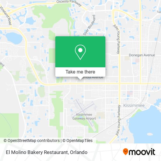 Mapa de El Molino Bakery Restaurant