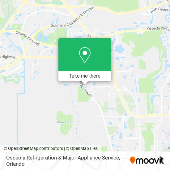Osceola Refrigeration & Major Appliance Service map