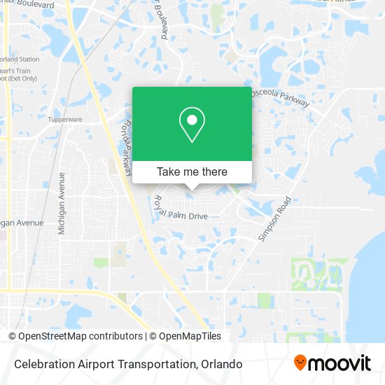 Mapa de Celebration Airport Transportation