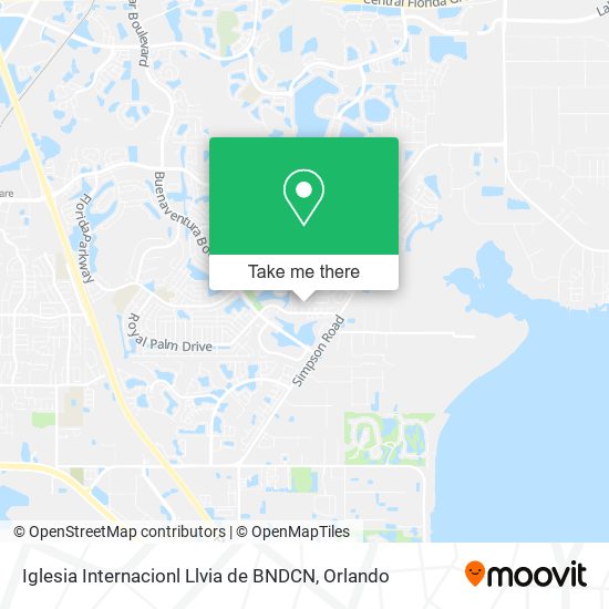 Mapa de Iglesia Internacionl Llvia de BNDCN