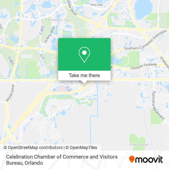 Celebration Chamber of Commerce and Visitors Bureau map