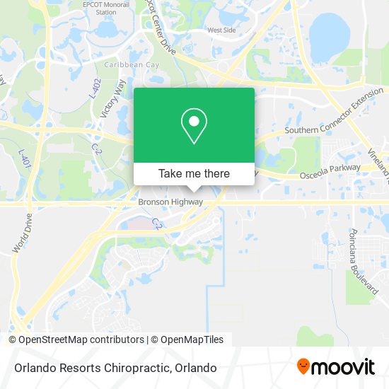 Orlando Resorts Chiropractic map
