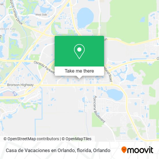 Casa de Vacaciones en Orlando, florida map