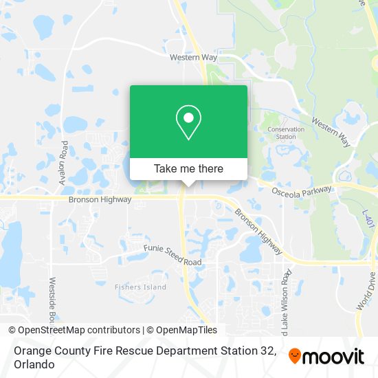 Mapa de Orange County Fire Rescue Department Station 32