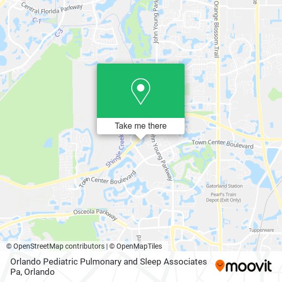Orlando Pediatric Pulmonary and Sleep Associates Pa map