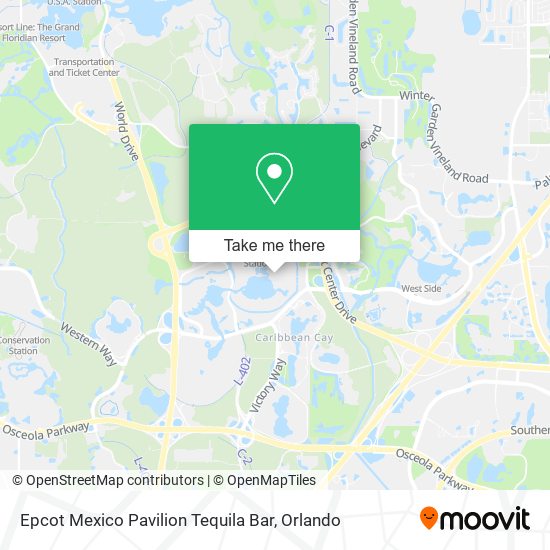 Epcot Mexico Pavilion Tequila Bar map