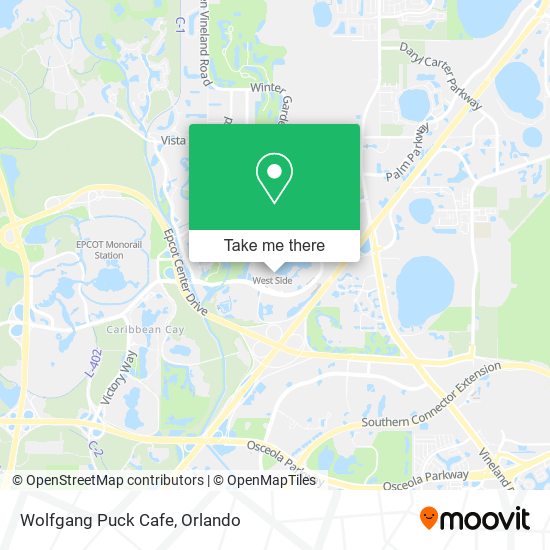 Wolfgang Puck Cafe map