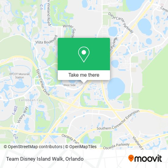 Team Disney Island Walk map