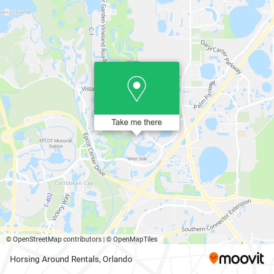 Horsing Around Rentals map