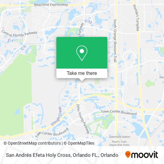 San Andrés Efeta Holy Cross, Orlando FL. map