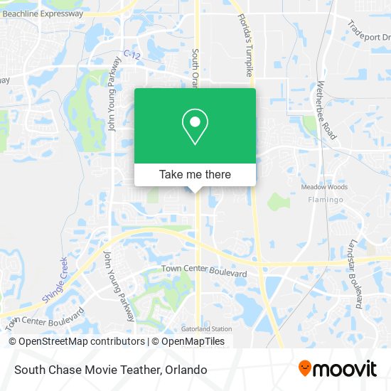 South Chase Movie Teather map