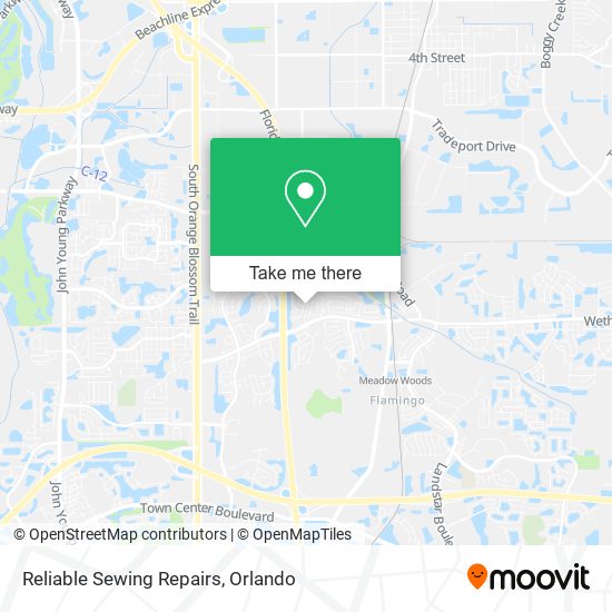 Reliable Sewing Repairs map