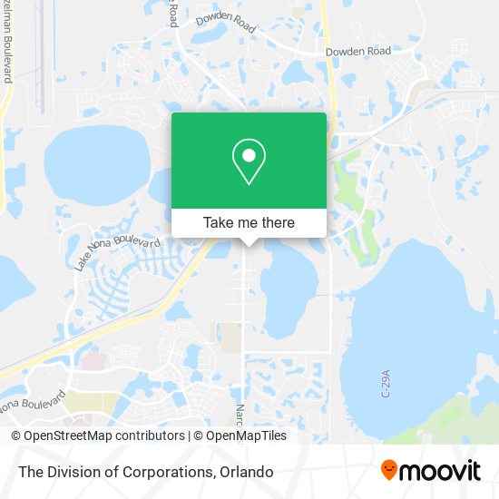 The Division of Corporations map