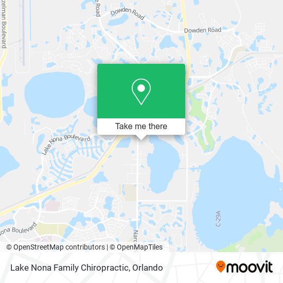 Lake Nona Family Chiropractic map