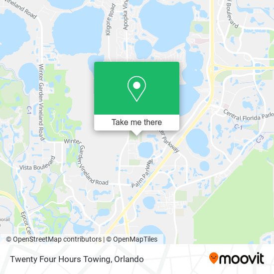 Twenty Four Hours Towing map