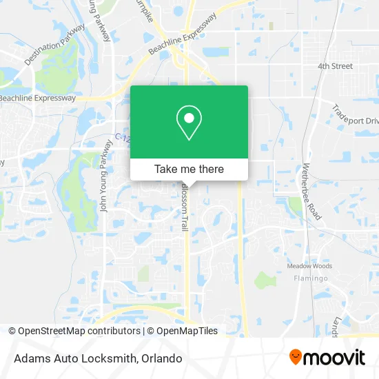 Adams Auto Locksmith map