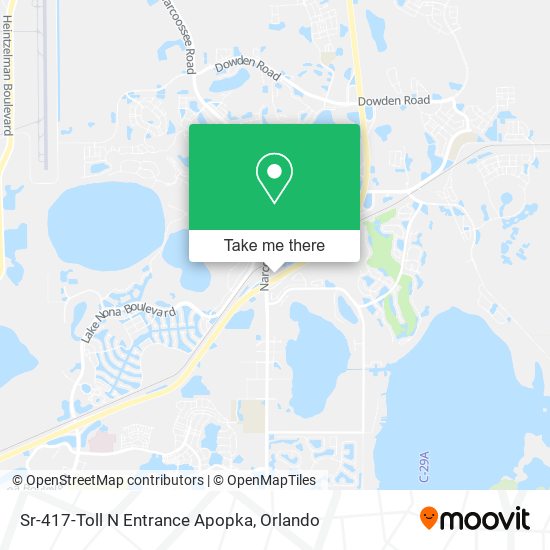 Sr-417-Toll N Entrance Apopka map