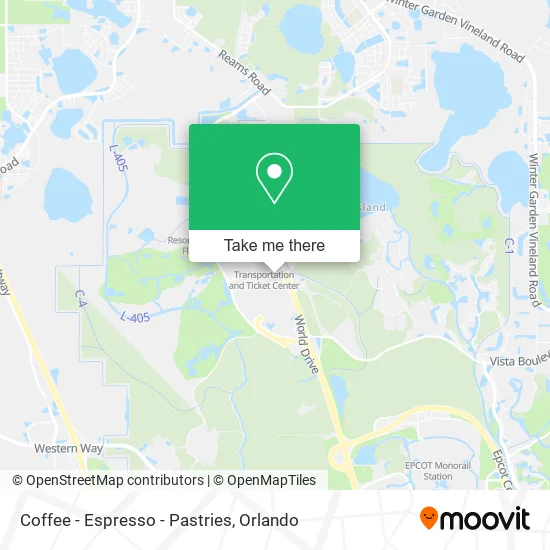 Coffee - Espresso - Pastries map