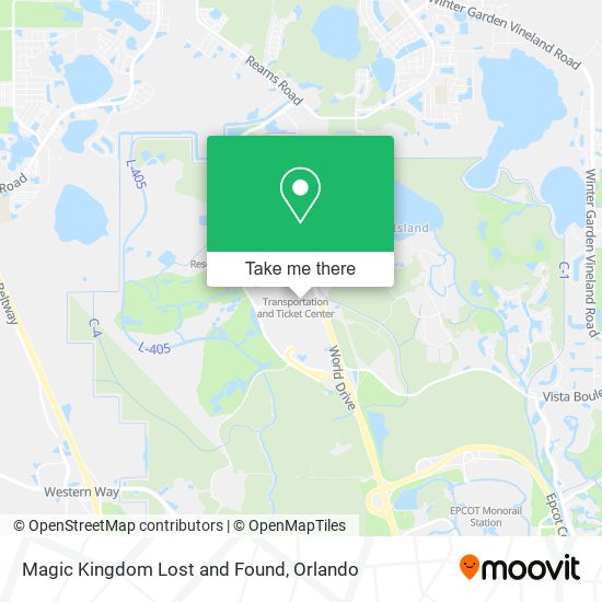 Mapa de Magic Kingdom Lost and Found