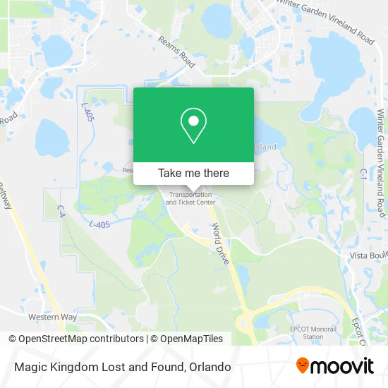Magic Kingdom Lost and Found map