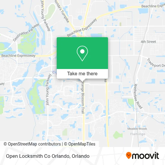 Open Locksmith Co Orlando map
