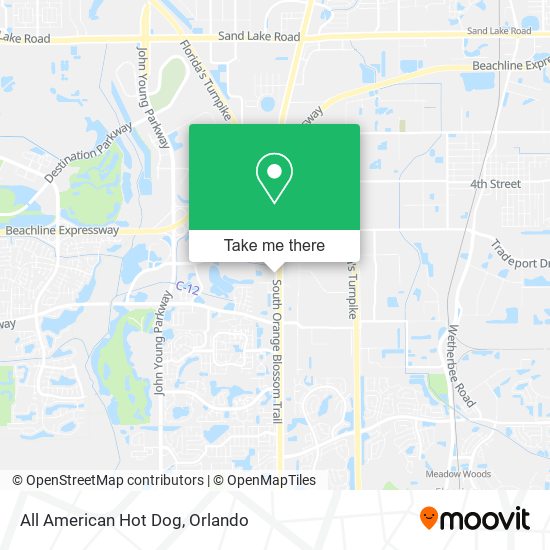 Mapa de All American Hot Dog