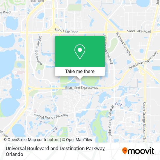 Mapa de Universal Boulevard and Destination Parkway