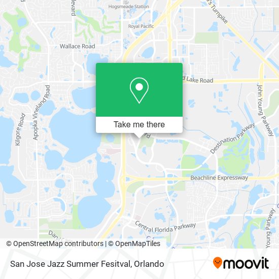 Mapa de San Jose Jazz Summer Fesitval