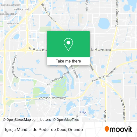 Mapa de Igreja Mundial do Poder de Deus