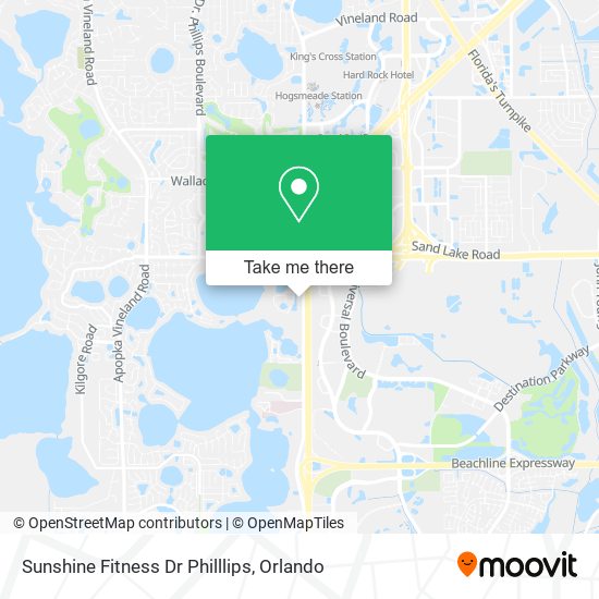 Mapa de Sunshine Fitness Dr Philllips