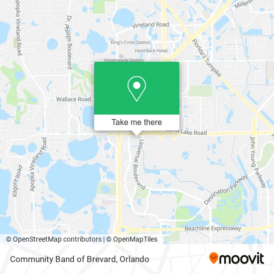Community Band of Brevard map