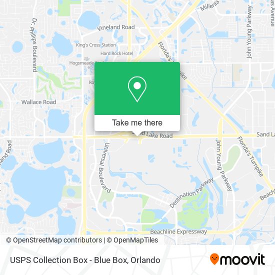 USPS Collection Box - Blue Box map