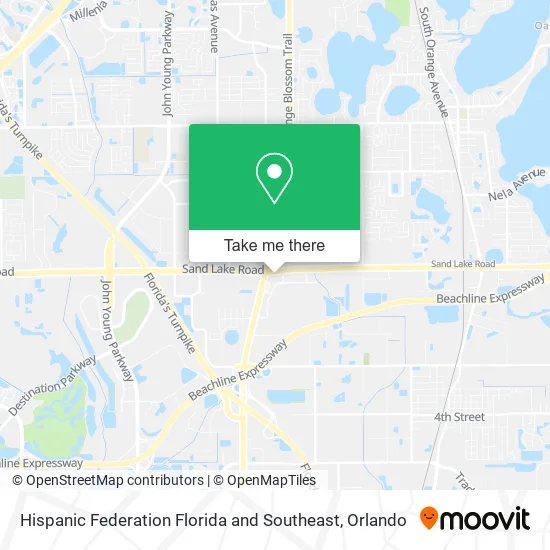 Mapa de Hispanic Federation Florida and Southeast