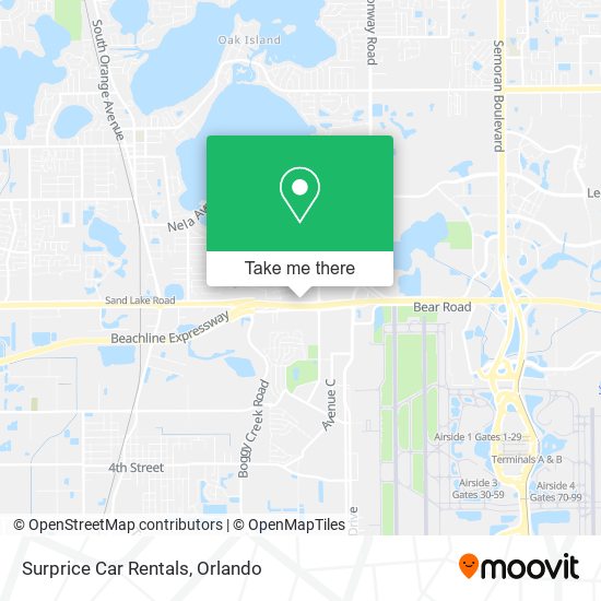 Surprice Car Rentals map