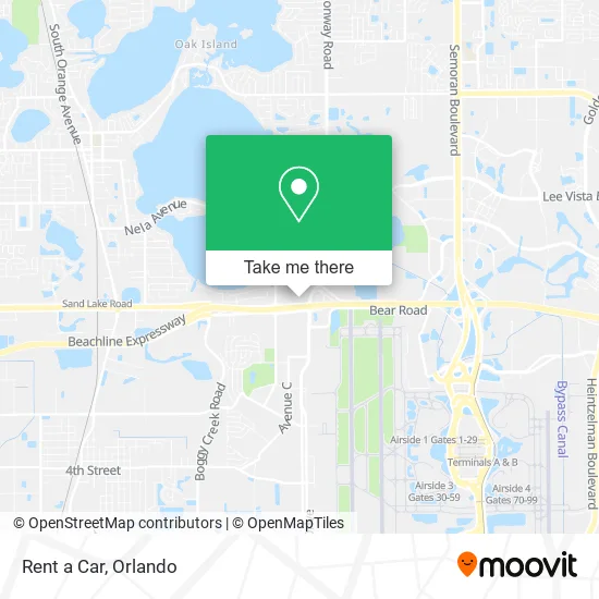 Mapa de Rent a Car