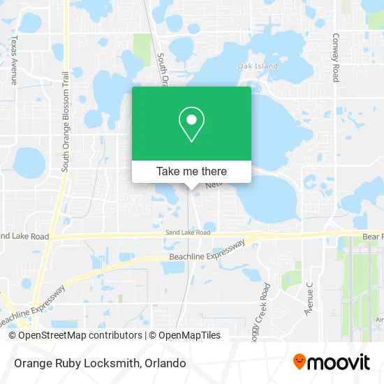 Orange Ruby Locksmith map