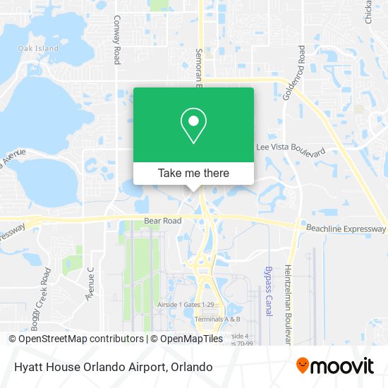 Hyatt House Orlando Airport map