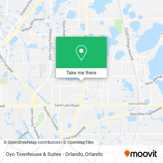 Oyo Townhouse & Suites - Orlando map