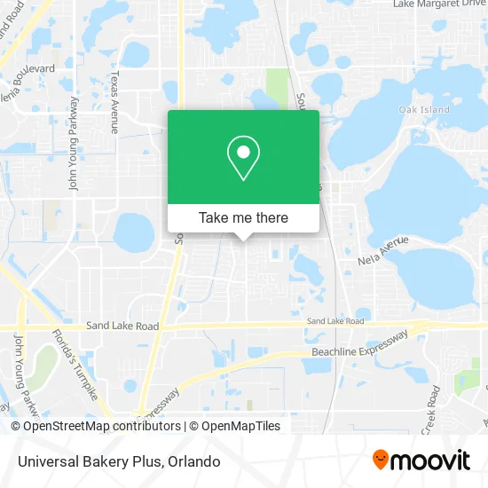 Mapa de Universal Bakery Plus