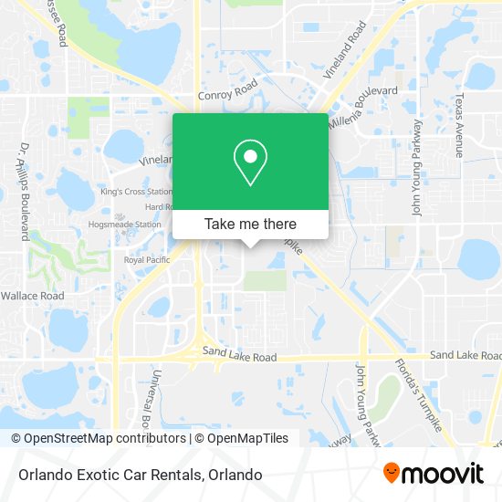 Orlando Exotic Car Rentals map