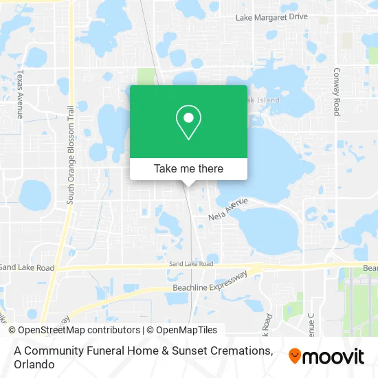 A Community Funeral Home & Sunset Cremations map