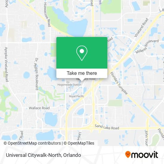 Universal Citywalk-North map