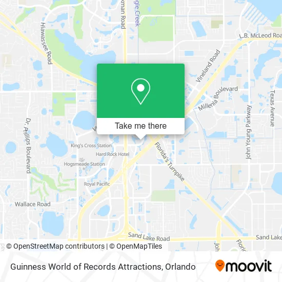 Guinness World of Records Attractions map