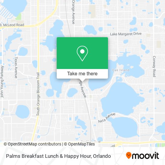 Palms Breakfast Lunch & Happy Hour map