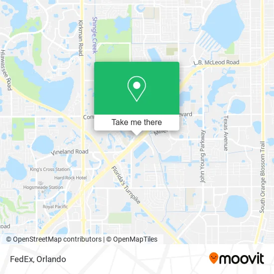 FedEx map