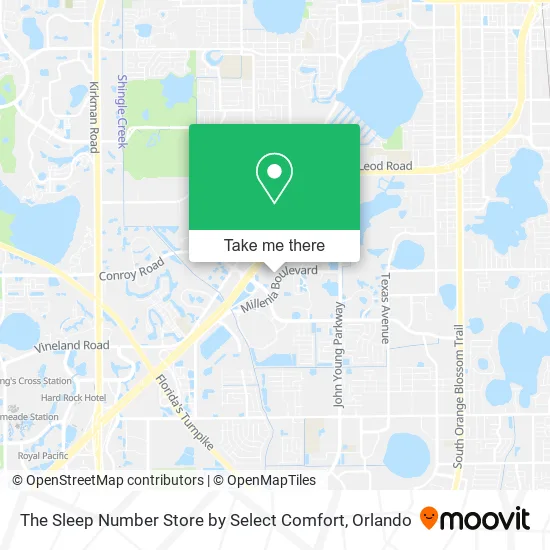 The Sleep Number Store by Select Comfort map